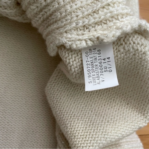 Banana Republic Womens Knit Sweater Large Alabaster Tint Pullover Cozy - Picture 5 of 8